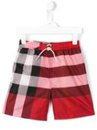 Burberry Kids Check Swimwear, Boy's, Size: 6 Yrs, Red