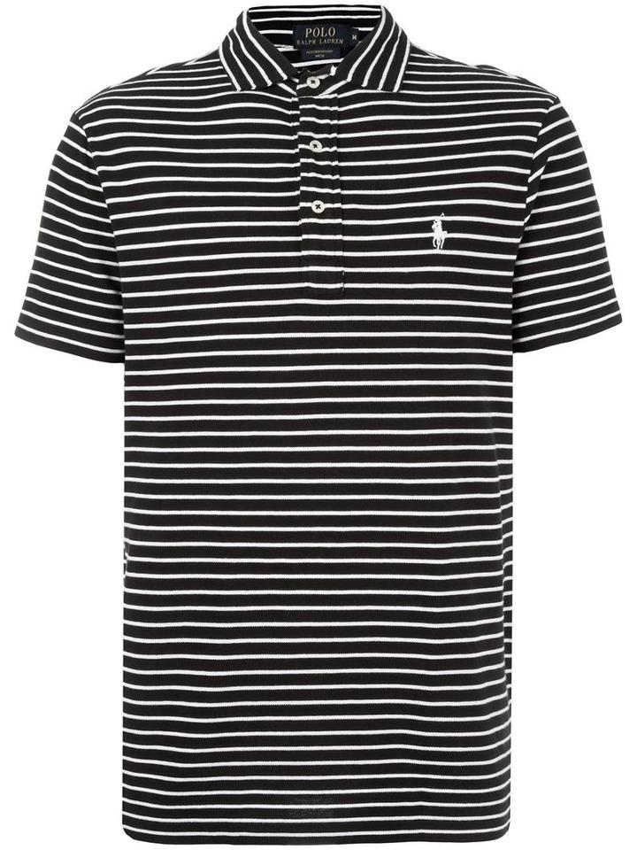 Polo Ralph Lauren Striped Polo Shirt, Men's, Size: Large, Black, Cotton