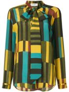 Antonia Zander Geometric Print Blouse - Yellow