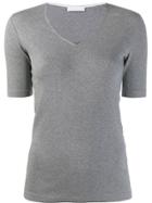 Fabiana Filippi Ribbed Knit T-shirt - Grey