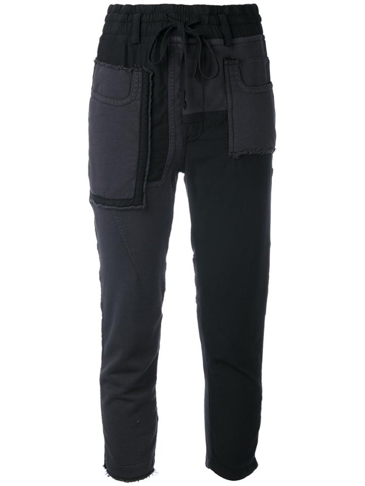 Haider Ackermann Cropped Patch Trousers - Black