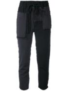 Haider Ackermann Cropped Patch Trousers - Black