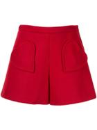 Red Valentino Heart Patches Short Shorts