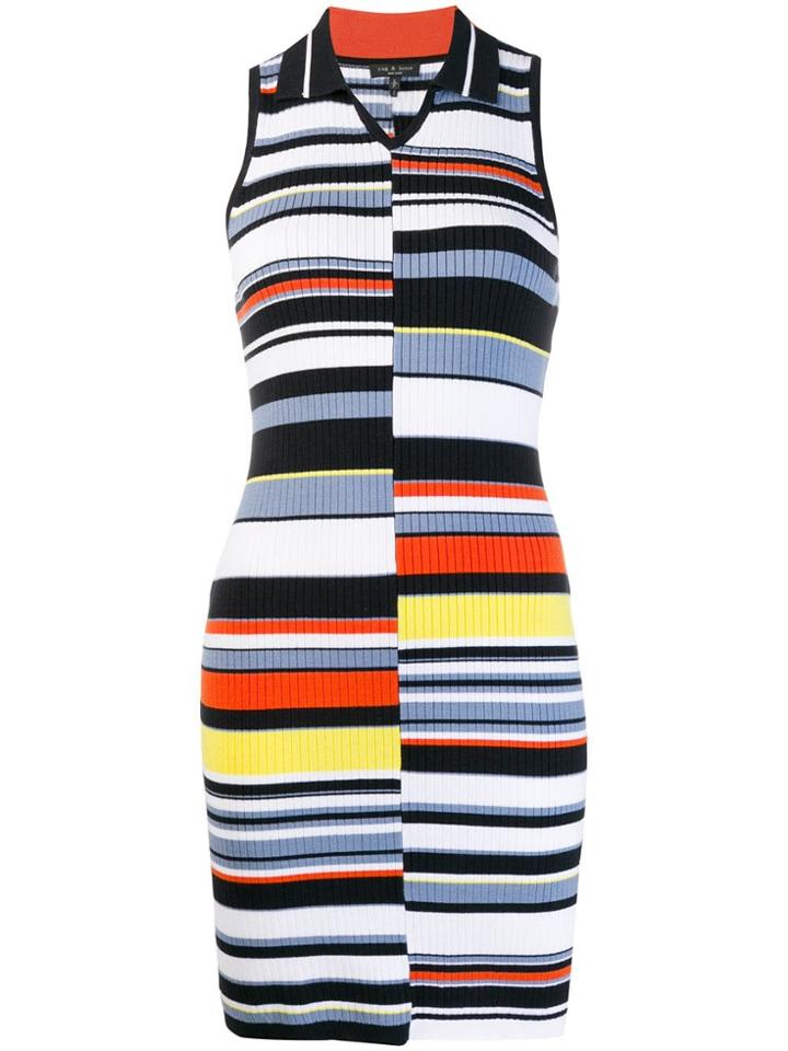 Rag & Bone Mixed Stripe Dress - Blue