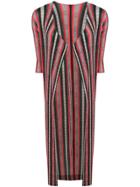 Pleats Please By Issey Miyake Long Striped Cardigan - Multicolour