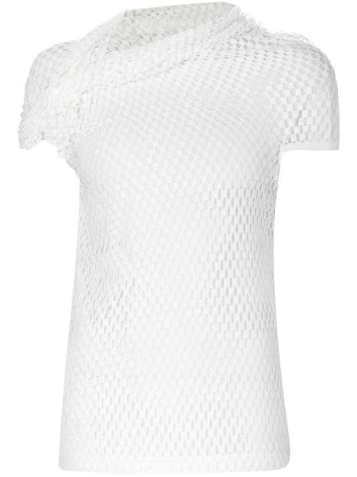 Junya Watanabe Comme Des Garçons Mesh Top, Women's, Size: Small, White, Cotton/nylon