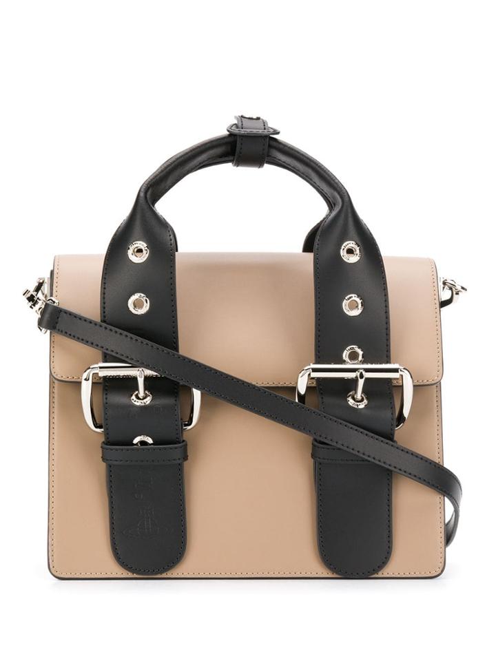 Vivienne Westwood Buckled Strap Tote - Neutrals