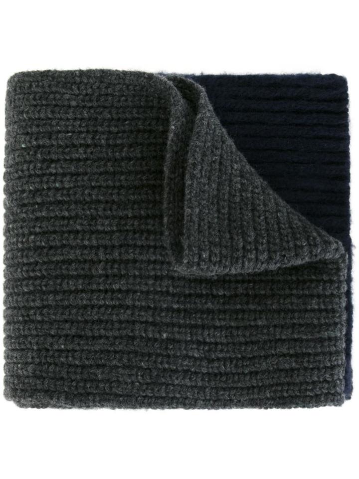 Marni Colour Block Scarf, Men's, Grey, Virgin Wool
