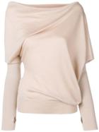 Tom Ford Asymmetric Knitted Blouse - Brown