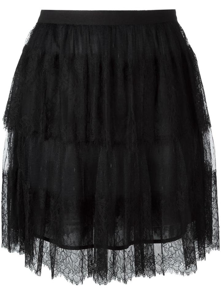 Red Valentino Layered Tulle Skirt, Women's, Size: 40, Blue, Polyester/polyamide
