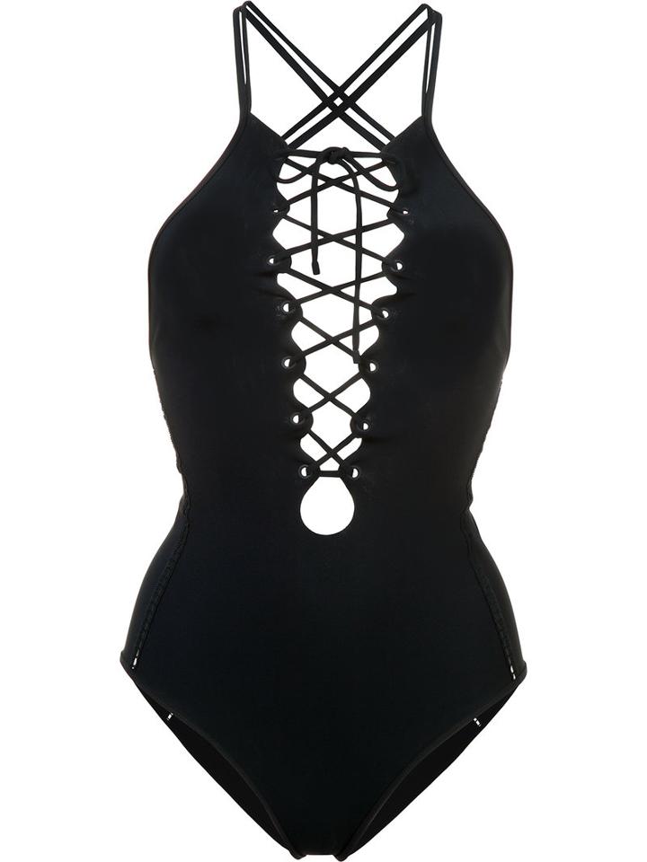 Jonathan Simkhai - Lace Up One Piece - Women - Polyamide/spandex/elastane - S, Women's, Black, Polyamide/spandex/elastane