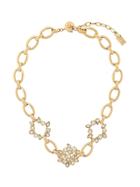 Yves Saint Laurent Pre-owned Embellished Chain Link Necklace - Gold