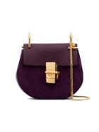Chloé Mini Purple Drew Shoulder Bag - Pink & Purple