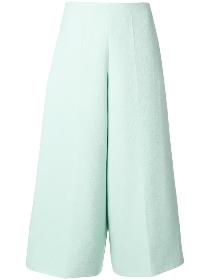 Delpozo Flared Cropped Trousers - Green