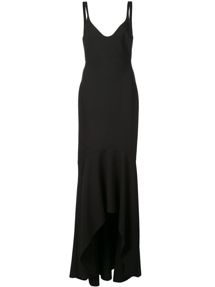 Cinq A Sept Sade Ruffled Hem Gown - Black