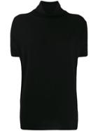 Zanone Short-sleeve Knit Top - Black
