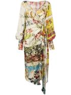 Oscar De La Renta Wrap-style Print Dress - Multicolour