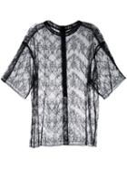 A.f.vandevorst - Lace Detail Top - Women - Polyamide/viscose - M, Women's, Black, Polyamide/viscose