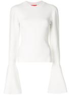 Solace London Bell-sleeve Sweater - White