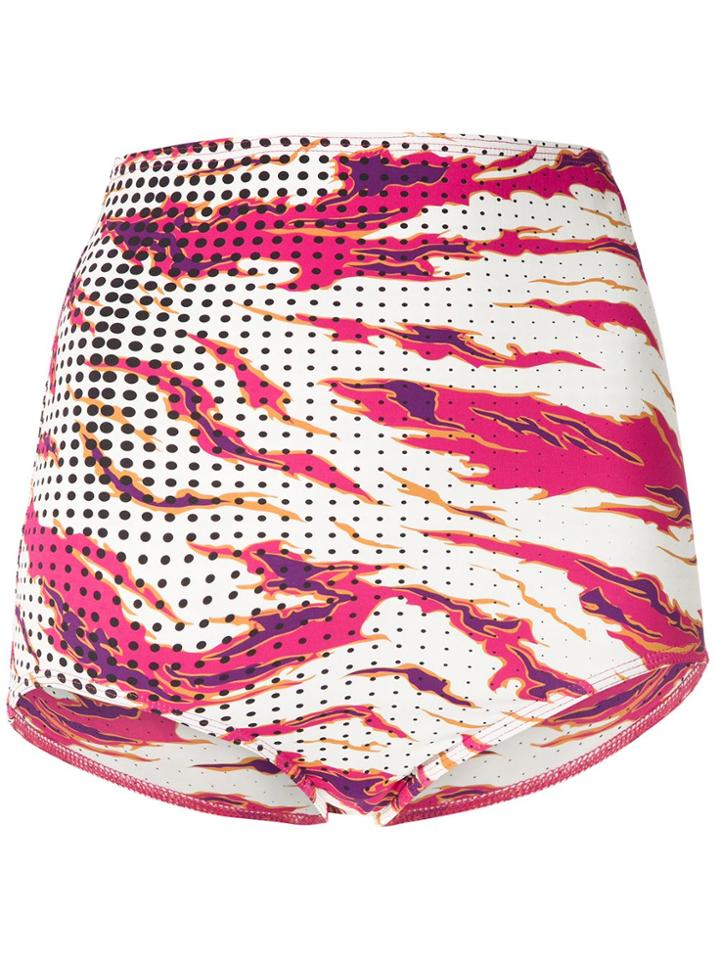 À La Garçonne Printed Hot Pants - White