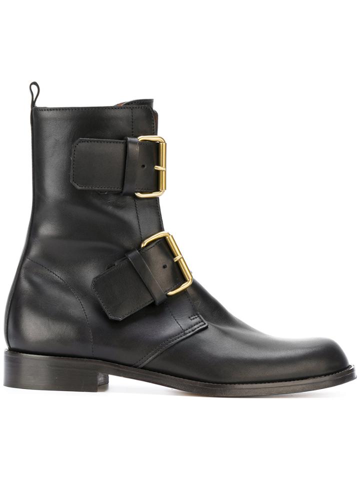 Michel Vivien Buckled Boots - Black