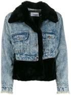 Forte Dei Marmi Couture Fur-trimmed Denim Jacket - Blue