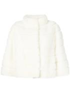 Yves Salomon Fitted Fur Coat - White