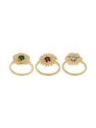 Aurelie Bidermann 18kt Yellow Gold Bouquet Set Of Rings - Metallic