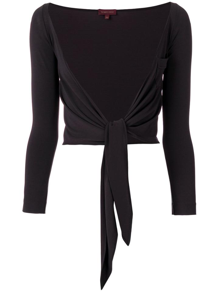 Romeo Gigli Vintage Tied Front Cardigan - Black