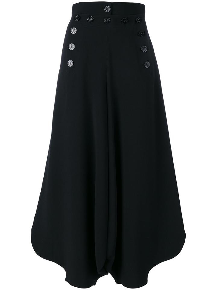 Chloé - Flared Trousers - Women - Silk/acetate/viscose - 36, Black, Silk/acetate/viscose