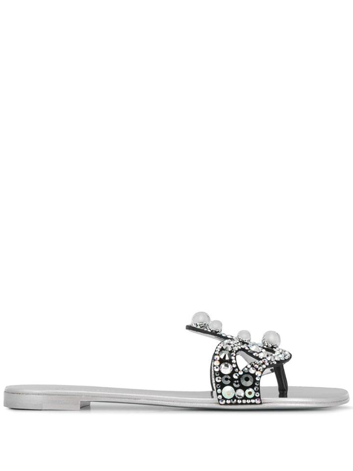Giuseppe Zanotti Rock 10 Sliders - Black