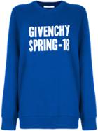 Givenchy Logo Patch Sweatshirt - Blue