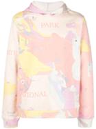 The Elder Statesman Map Print Hoodie - Pink