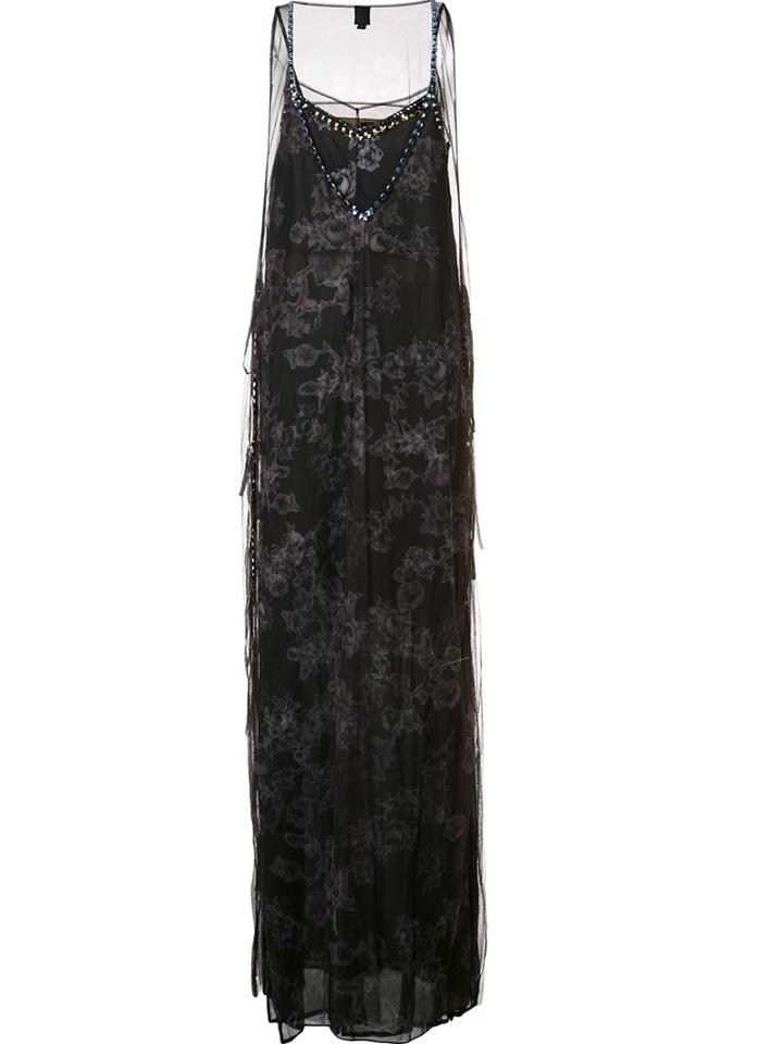 Vera Wang Crystal Embellished Tulle Gown
