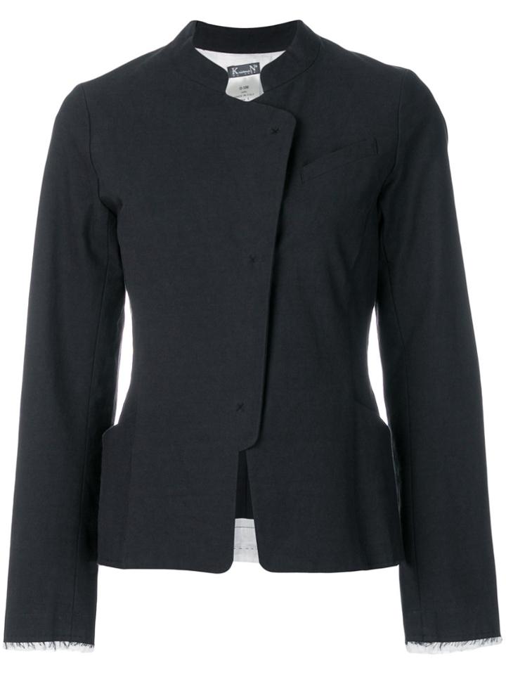 Kristensen Du Nord Mandarin Collar Blazer - Black