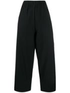 Mm6 Maison Margiela Cropped High-rise Trousers - Black