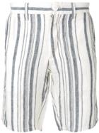 Sun 68 Striped Shorts - White
