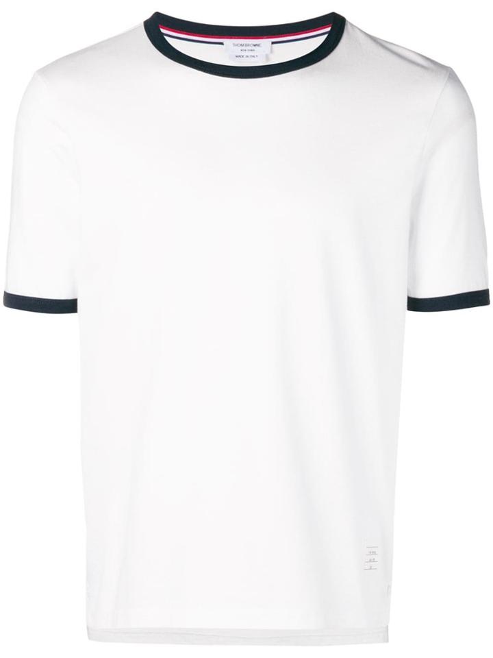 Thom Browne Medium-weight Jersey Ringer Tee - White