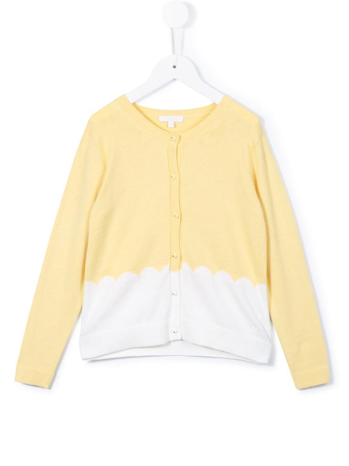 Chloé Kids Cloud Cardigan, Girl's, Size: 6 Yrs, Yellow/orange