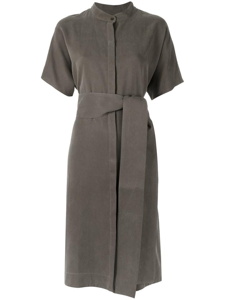 Egrey Lace Up Detail Dress - Green