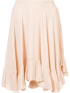 Chloé Ruffled Skirt, Women's, Size: 36, Pink/purple, Acetate/silk