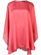 Voz Chiffon Capelet Blouse - Pink