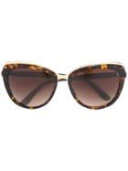 Dolce & Gabbana Eyewear Cat Eye Frame Sunglasses - Brown