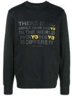 Y-3 Slogan-print Sweatshirt - Black