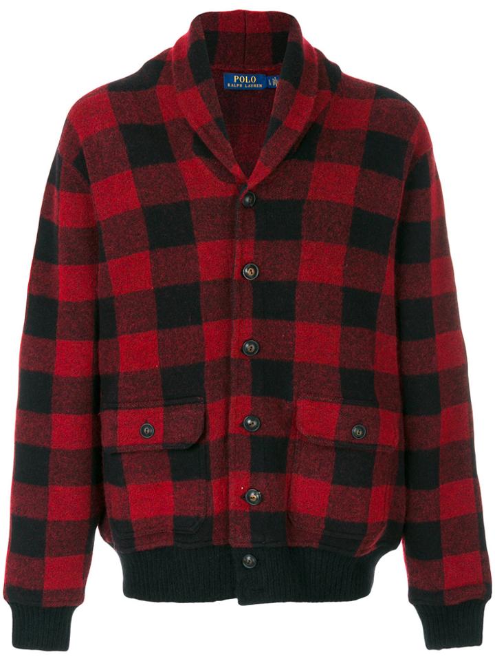 Polo Ralph Lauren Checkered Knit Hooded Jacket