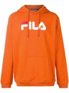 Fila Logo Print Hoodie - Orange