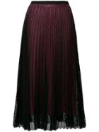 Marco De Vincenzo Mesh Layer Pleated Skirt - Black