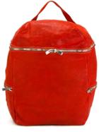 Guidi Zip Up Backpack - Red