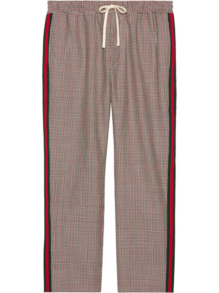 Gucci Houndstooth Wool Mohair Pant - Multicolour
