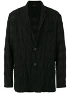Issey Miyake Men - Crinkled Jacket - Men - Cotton/linen/flax - 4, Black, Cotton/linen/flax